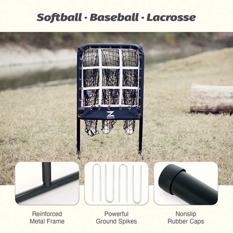 CO-Z Baseball Pitching Net with Strike Zone - 9 Hole Pitching